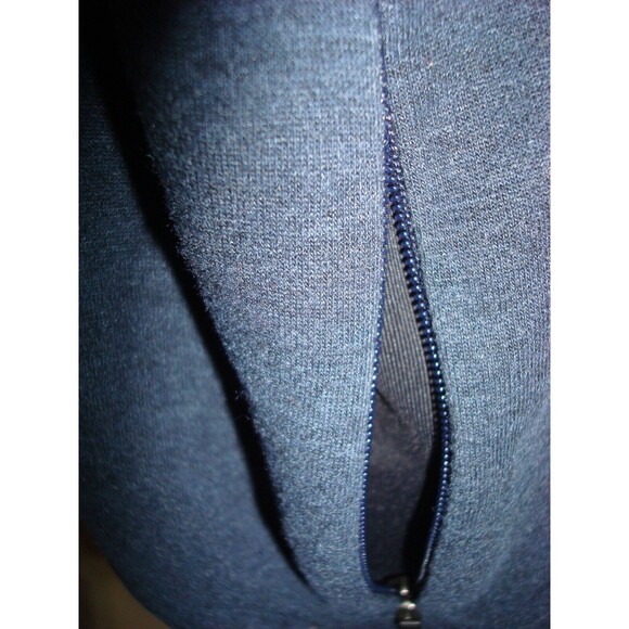 New Mens M Prana NWT Altitude Tracker Crew Shirt Zip Pocket Navy Blue Nautical - Picture 7 of 7